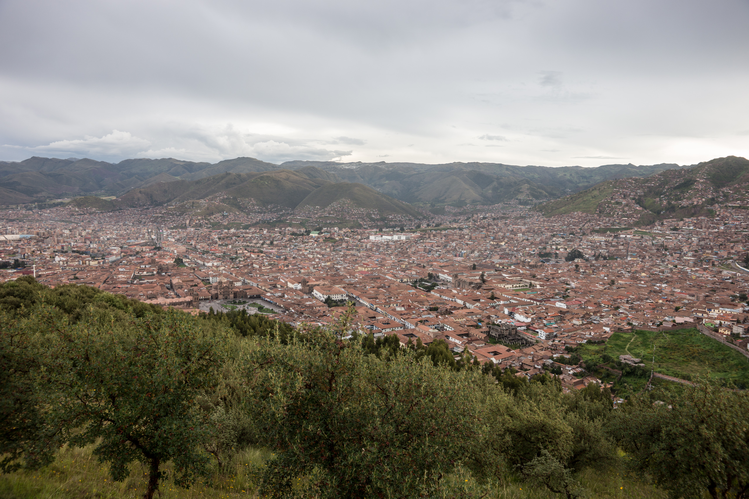 Looking down from Saqsaywaman over Cusco