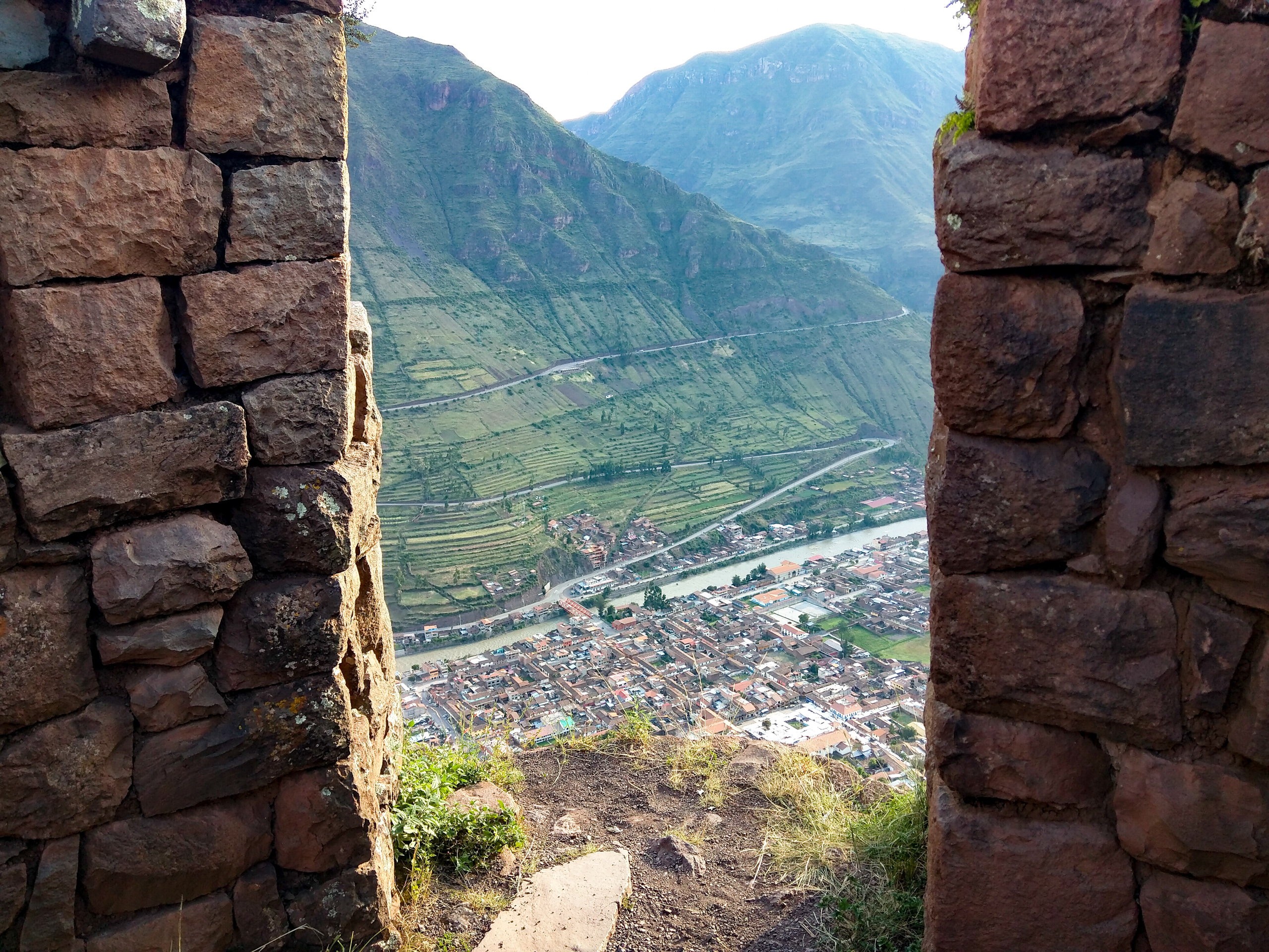 Looking down from the ruins above Pisac.